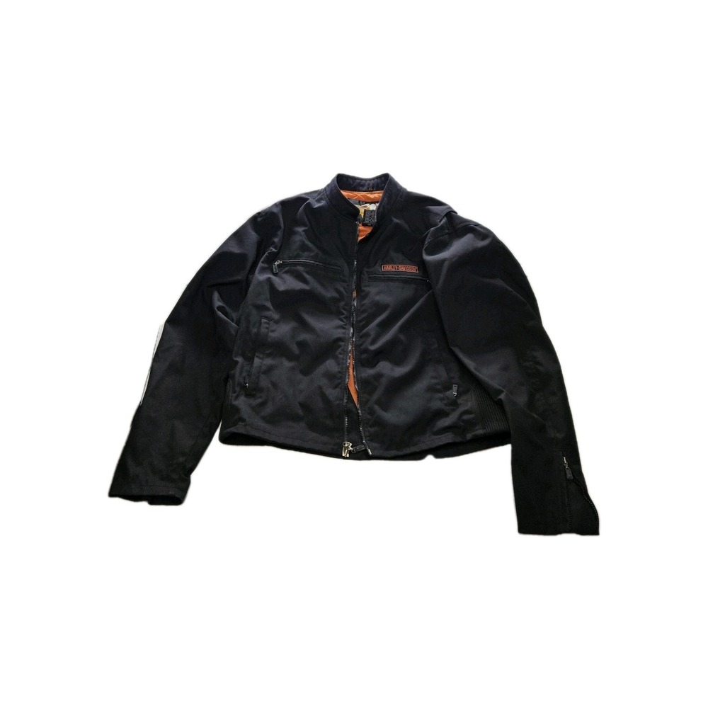 Harley Davidson Racing Team Nylon Jacket  Black Orange Mens Size‎ Large See Desc